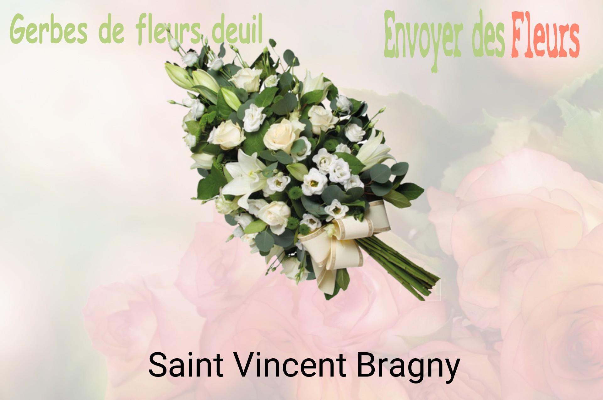 Gerbe de fleurs de deuil livrée à Saint-Vincent-Bragny